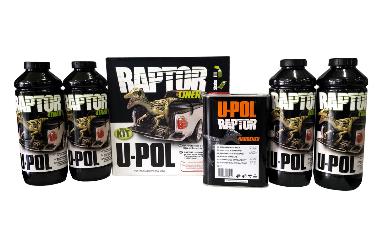 BLACK RAPTOR BY U-POL UPOL BED LINER KIT 2 PACK URETHANE COATING
