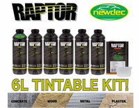 6L RAPTOR INCLUDING TINT BY U-POL UPOL TINTABLE ANY COLOUR BED LINER KIT 2 PACK URETHANE COATING