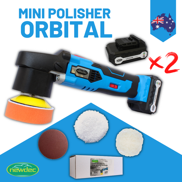 VARIABLE SPEED ORBITAL CORDLESS POLISHER KIT 12v