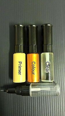 RENAULT TOUCH UP PAINT KIT 3 BOTTLES BRUSH AND PEN MADE TO YOUR COLOUR CODE