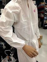 NEW! 2 x SPRAY SUIT LARGE X 2 DISPOSABLE BREATHABLE TRIPLE LAYER COVERALLS PAINT