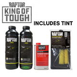 RAPTOR ROLL ON BY U-POL UPOL TINTABLE WITH TINT BED LINER KIT 2 PACK ROLL ON COATING