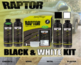 RAPTOR BY U-POL UPOL 3L WHITE & 1L BLACK BED LINER KIT