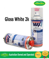 2K HIGH GLOSS WHITE COLOR TOUCH UP PAINT SPRAY 400ml