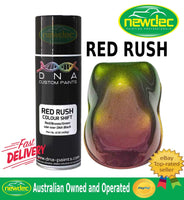 NEW RED RUSH AEROSOL SPRAY CAN PAINT DNA COLOUR SHIFT CHANGING PEARL FLAKES
