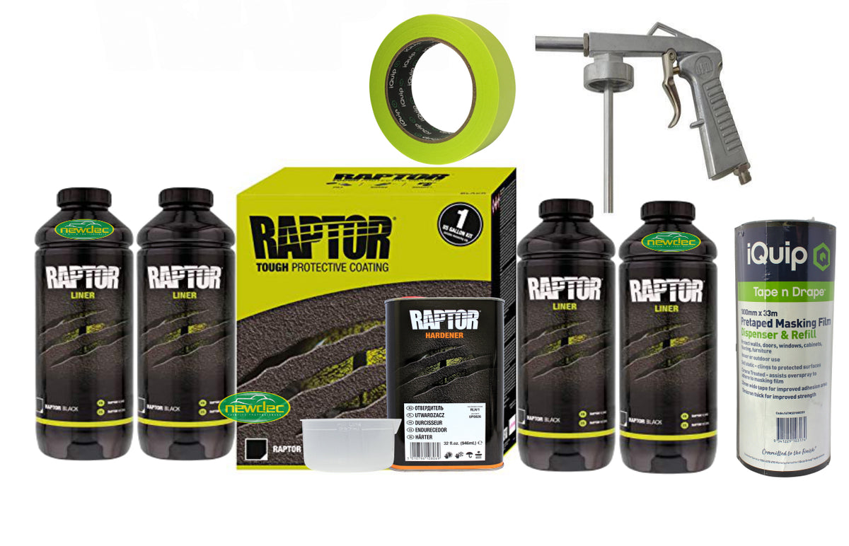RAPTOR URETHANE BLACK INCLUDING GUN TUB LINER KIT PROTECTIVE COATING 4 ...